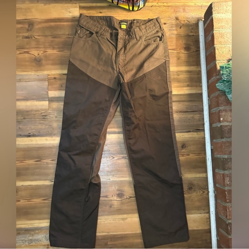Cabella Men’s Roughneck olive/brown pants 32x34